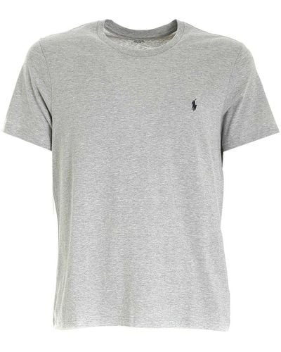 Polo Ralph Lauren Logo Embroidered Crewneck T-shirt - Gray