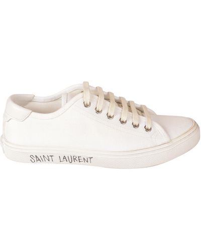 Saint Laurent Malibu Low Top Sneakers - Women's - Rubber/cotton - White