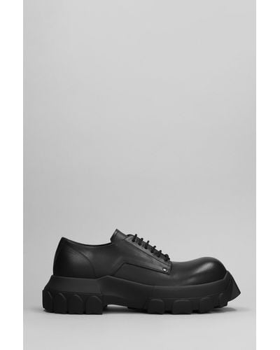 Rick Owens Lace Up Bozo Tractor Lace Up Shoes - Grey