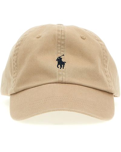 Polo Ralph Lauren Logo Embroidery Cap Hats - Natural