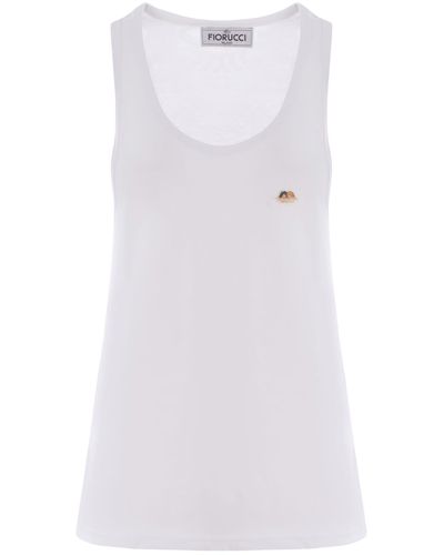 Fiorucci Tank Top Angels Made Of Cotton - White