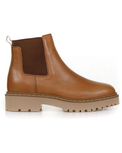 Hogan Leather Chelsea Boots - Brown