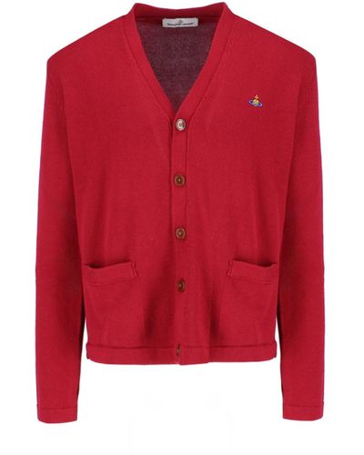 Vivienne Westwood Logo Cardigan - Red