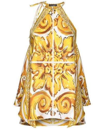 Dolce & Gabbana Top Annodato St Maiolica - Yellow