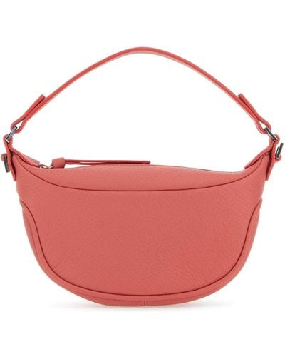 BY FAR Leather Mini Ami Handbag - Pink