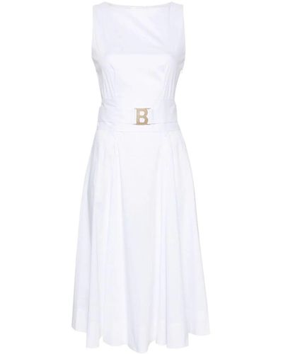 Blugirl Blumarine Sleeveless Midi Dress - White
