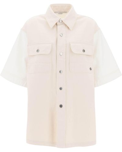 Stella McCartney Short-Sleeved Denim Shirt - White
