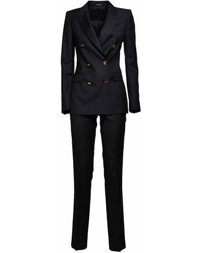Tagliatore Double-breasted Two-piece Suit Set - Black