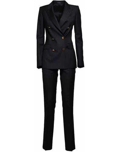 Tagliatore check-print two-piece suit - Blue