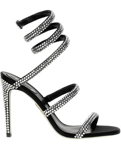 Rene Caovilla Cleo Crystal Embellished Sandals - Black