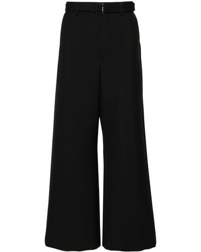 Sacai Suiting Bonding Trousers Clothing - Black