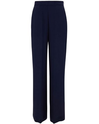 Semicouture Emerson Straight Loose Trousers - Blue