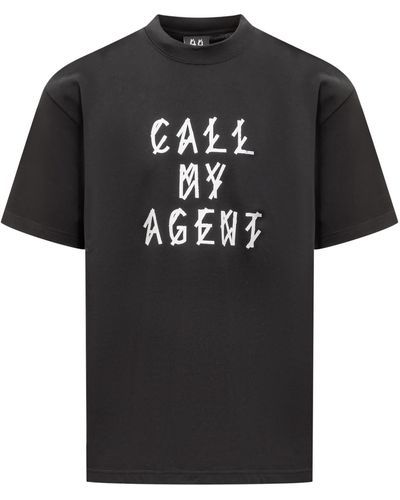 44 Label Group T-Shirt With My Agent Print - Black