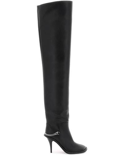 Stella McCartney Ryder Cuissard Boots With Stiletto Heel - Black