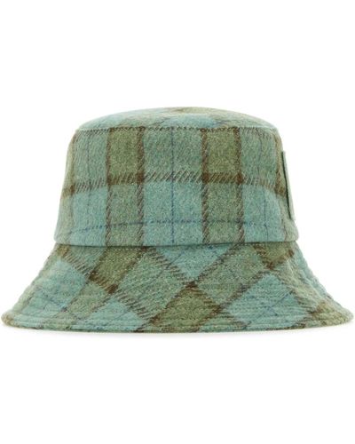 Helen Kaminski Embroidered Wool Blend Clarion Bucket Hat - Green