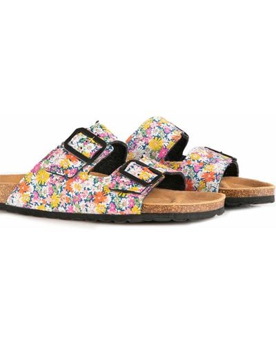 Mc2 Saint Barth Sandals With Flower Print - Multicolor