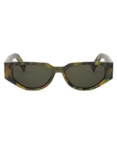 Dior Irregular Frame Sunglasses - Green