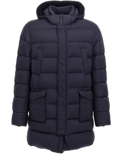 Herno Long Down Jacket - Blue