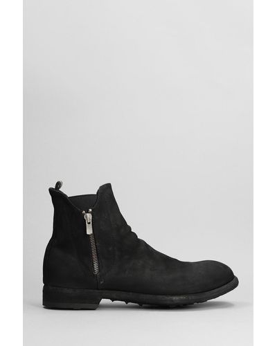 Officine Creative Arbus 028 Ankle Boots In Black Leather