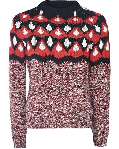 Prada Ribbed Knit Sweater - Pink
