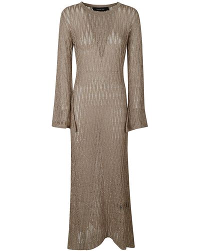 FEDERICA TOSI See Through Long-Sleeved Dress - Natural