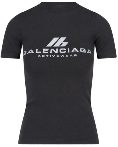 Balenciaga Activewear Stretch Jersey T-Shirt - Black