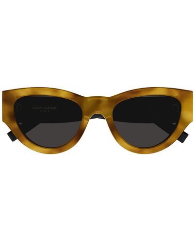 Saint Laurent Sl M94 Linea Monogram 007 Havana Sunglasses - Brown