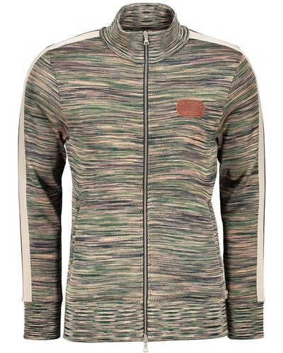 Palm Angels X Missoni Knitted Full Zip - Grey