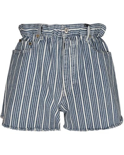 Miu Miu Stripe Shorts - Blue