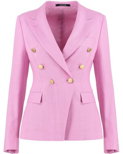 Tagliatore 0205 J-Alicya Tweed Jacket - Pink
