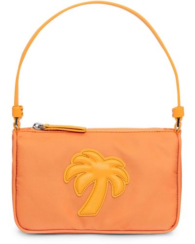 Palm Angels Orange Pouch With Palm Tree Logo