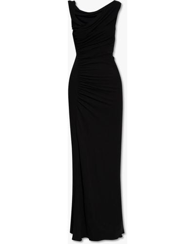 Saint Laurent Draped Dress - Black