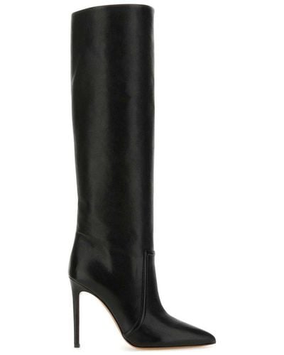 Paris Texas Knee-Length High Stiletto Heel Boots - Black