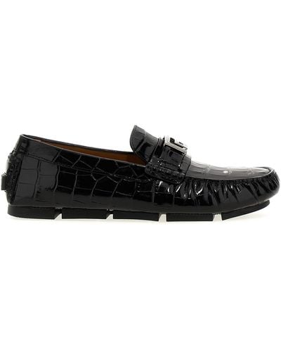 Versace Greca Loafers - Black