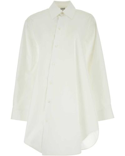 Loewe Poplin Shirt Dress - White