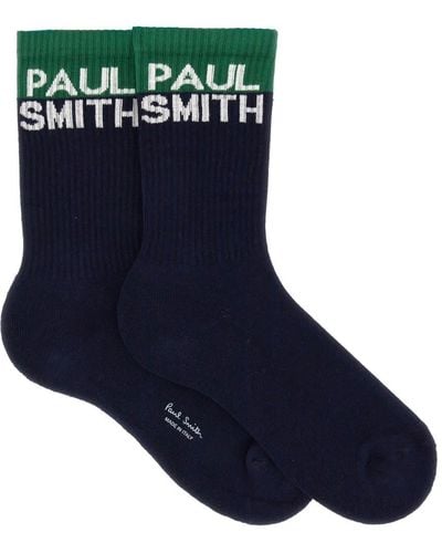 Paul Smith Socks With Logo - Blue