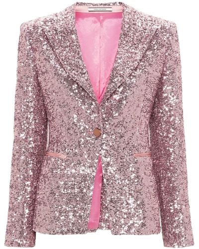 Tagliatore Sequin Design Blazer - Pink