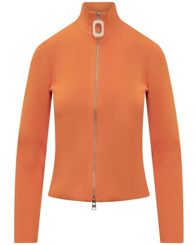 JW Anderson Cardigan With Zip - Orange