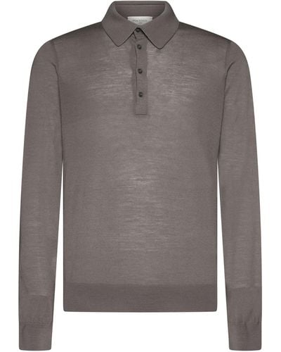 Piacenza Cashmere Polo Shirt - Gray