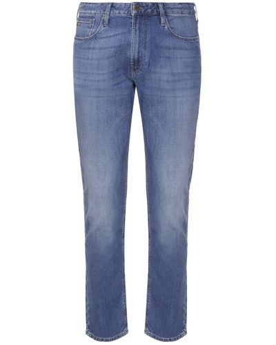 Emporio Armani Slim Mid-Rise Jeans - Blue