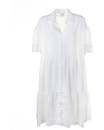 Eleventy Linen Dress - White