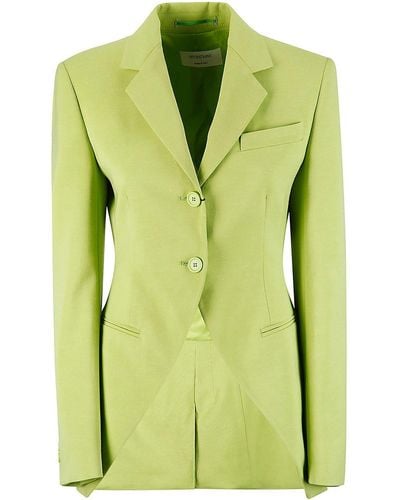 Sportmax Single Breasted Tailored Blazer - Green