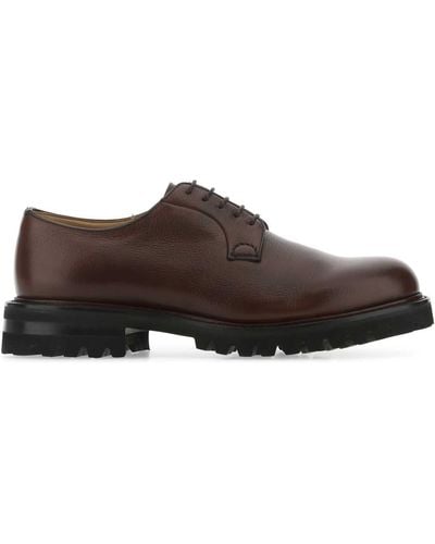 Church's Chocolate Leather Shannon Lace-Up Shoes - Brown
