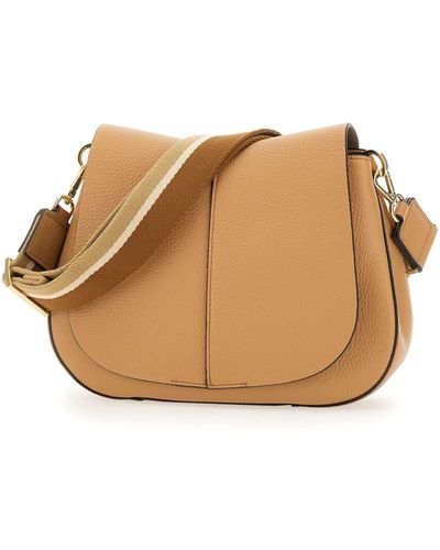 Gianni Chiarini Helena Round Leather Bag - Brown