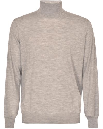 Brunello Cucinelli Roll-neck Virgin-wool Sweater - Gray