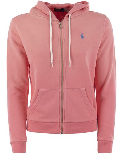 Polo Ralph Lauren Hoodie With Zip - Pink