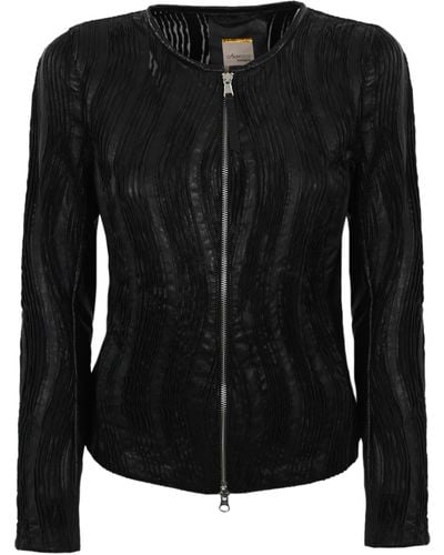 D'Amico Nina Leather Jacket - Black