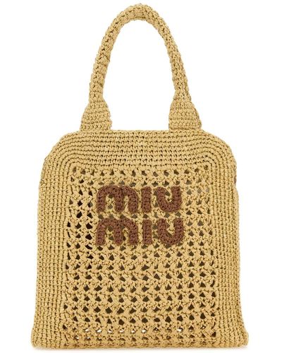 Miu Miu Crochet Handbag - Yellow