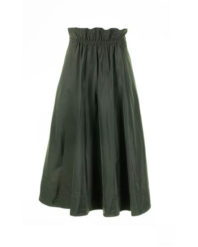 Aspesi Long Gathered Skirt - Green