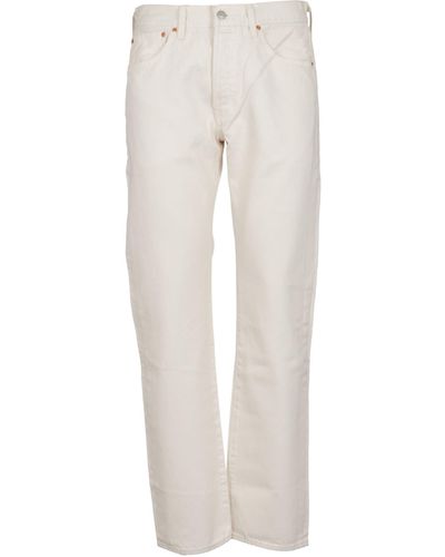 Levi's Button Fitted Jeans - White
